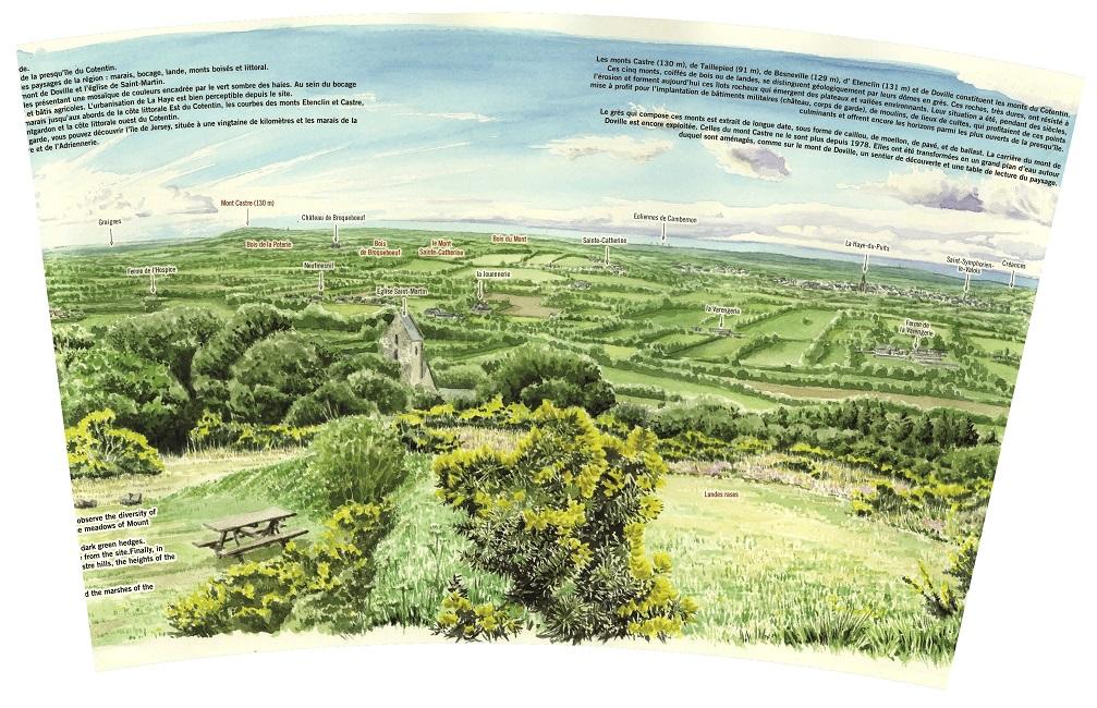 Partie de la table du Mont de Doville, vue vers le Sud