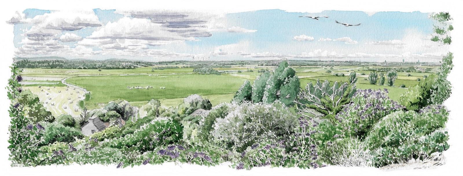 Table de paysage de Graignes, vue l'été