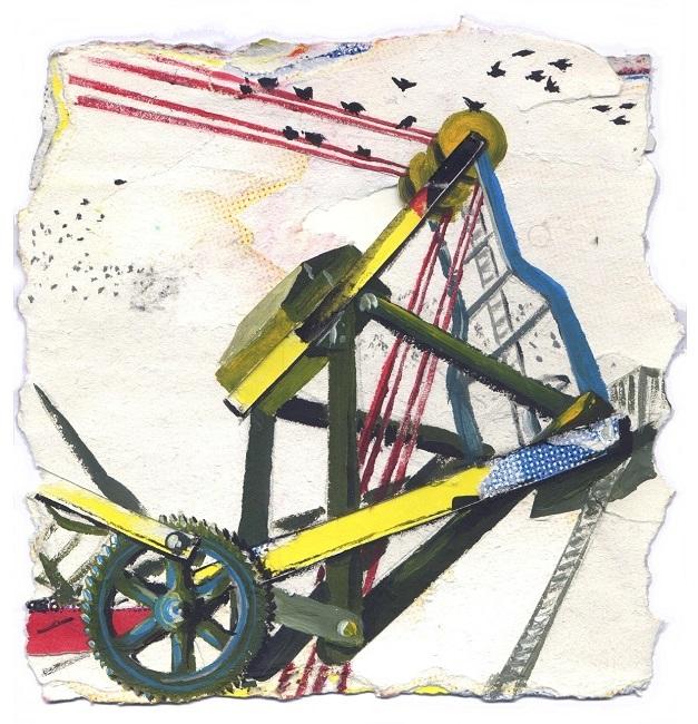 Grue et etourneaux