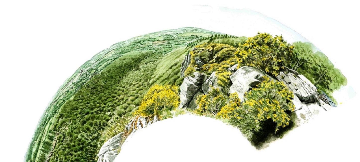 Vue Ouest du panorama des Roches d'Oëtre